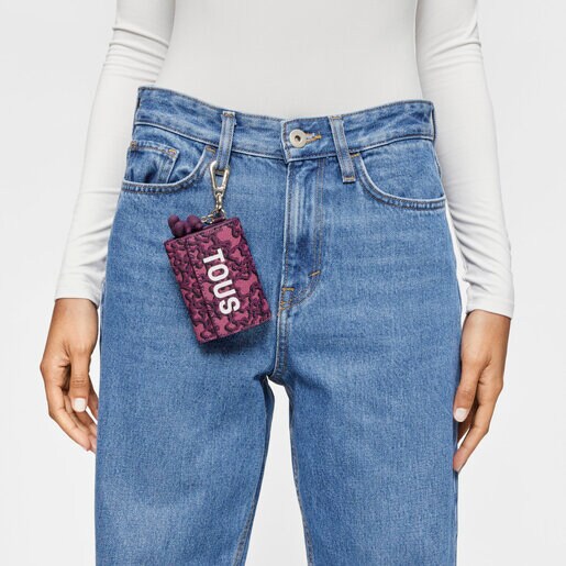 バーガンディカラーのエンベロープ型キーホルダー Kaos Mini Evolution