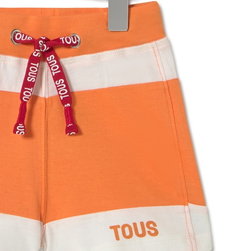 Boys striped Bermudas in Casual orange