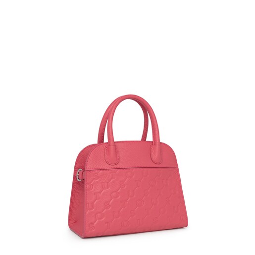 Sac city TOUS Script petit en cuir fuchsia