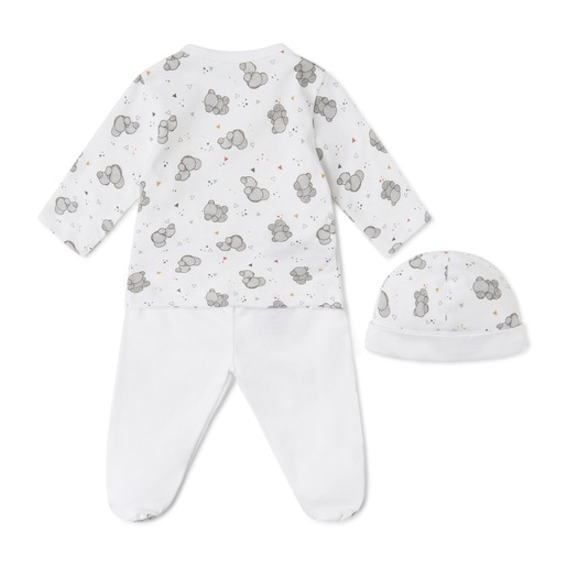 Conjunto de bebé de recién nacido Pic blanco