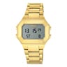 Reloj digital con brazalete de acero IP dorado Emerald