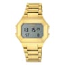 Reloj digital con brazalete de acero IP dorado Emerald