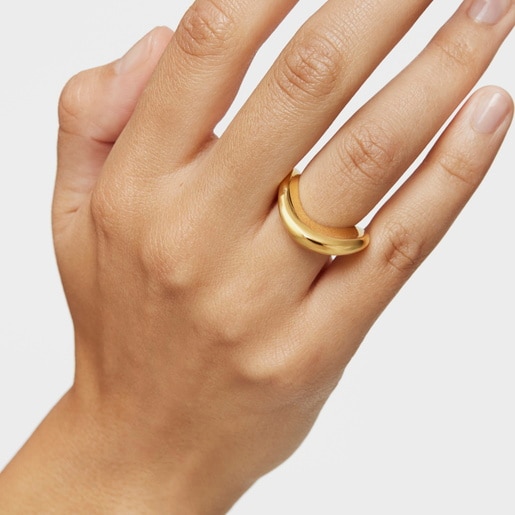 Small Ring with 18kt gold plating over silver Galia Basics