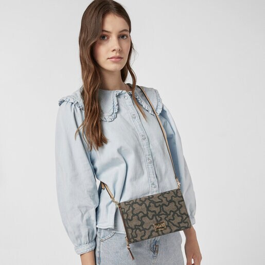 Multi-beige Kaos Icon Crossbody wallet