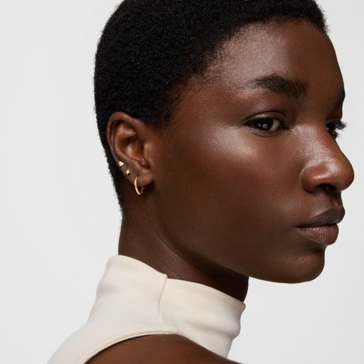 Piercing de oro 14 kt motivo estrella 6 mm TOUS Basics