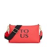 Coral-colored leather TOUS Balloon crossbody bag