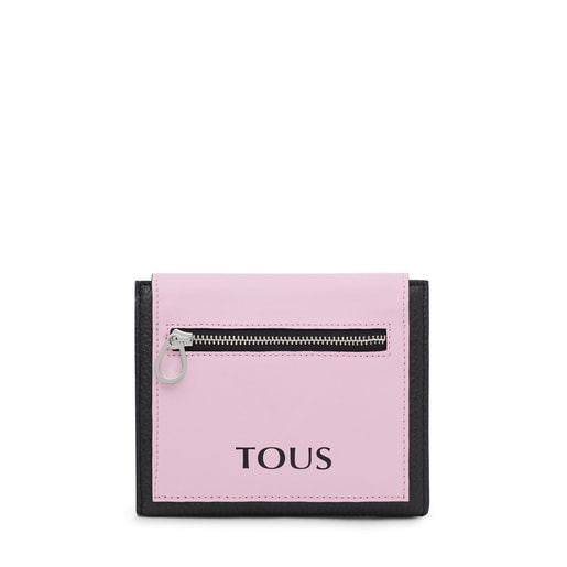 Small black and mauve leather TOUS Empire Wallet