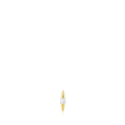 Steel and gold-colored IP steel Lure Piercing | TOUS