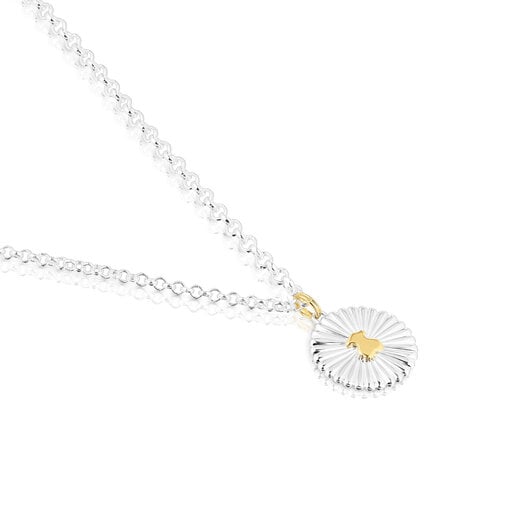 Collana in argento e argento vermeil con orsetto Iris Motif