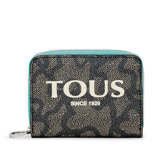 Medium black and turquoise Kaos Legacy Change purse