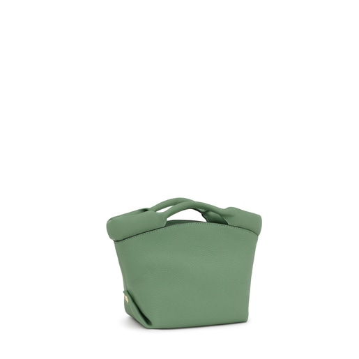 Small khaki-colored leather TOUS Balloon Tote bag