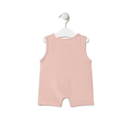 Short baby playsuit in Classic pink