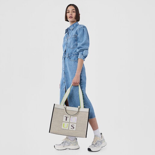 Large beige TOUS Yummy Shopping bag