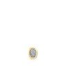 TOUS Hav oval earrings in gold with diamonds