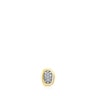 TOUS Hav oval earrings in gold with diamonds