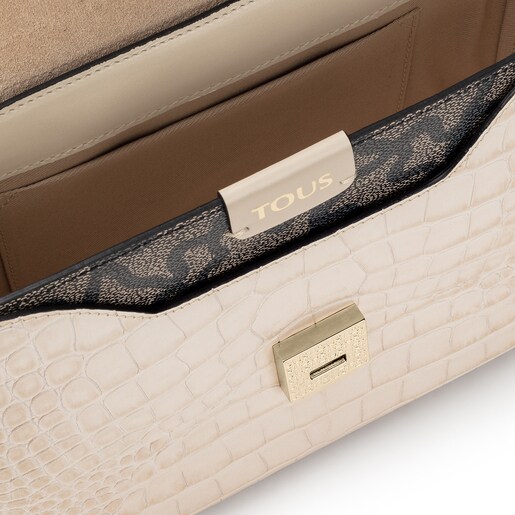 Средняя разноцветная и бежевая сумка-кроссбоди Kaos Legacy