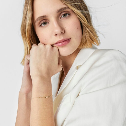 Pulsera love de oro y diamante Crossword