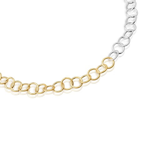 Two-tone TOUS Basics Necklace with round rings