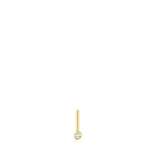 Gold TOUS Basics nose Piercing with diamond