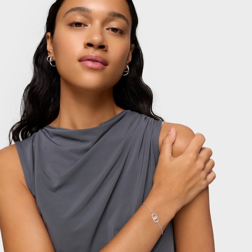 Pulsera cadena de plata y cuarzo Camille