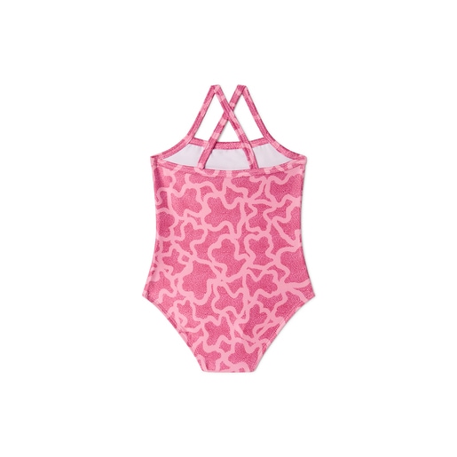 Girls one-piece swimsuit in Kaos pink