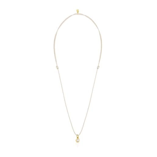 Magic Nature Necklace with moonstone and beige cord | TOUS