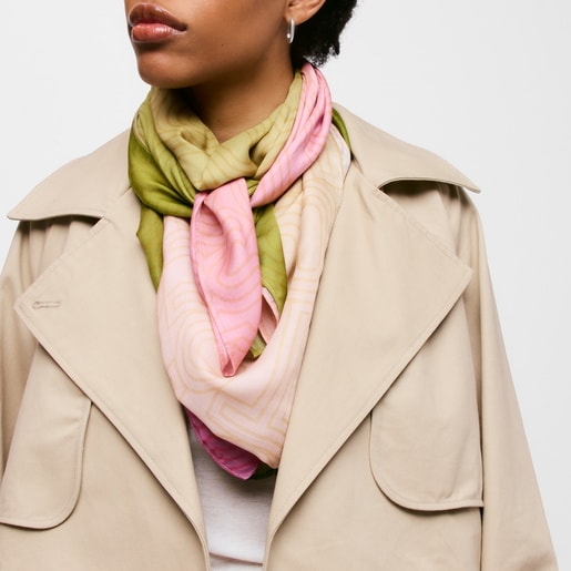 Foulard rosa TOUS Lines Gradient Repeat