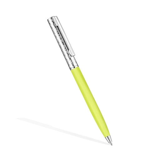 Steel TOUS Kaos Ballpoint pen lacquered in lime green