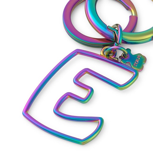 Iridescent Touscedario Letter E Key ring