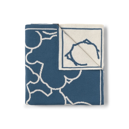 Manta de bebé reversible Nilo índigo