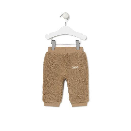 Fleece joggers in Casual beige