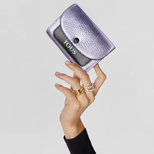 Portefeuille TOUS Empire en cuir lilas