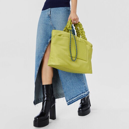 תיק סל TOUS Marina גדול בצבע ירוק ליים