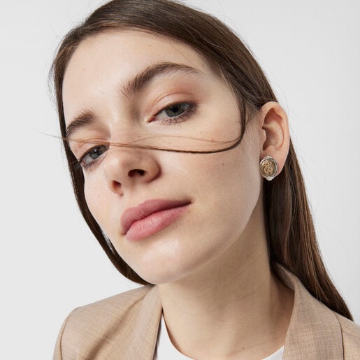 Серьги с камеей Oceaan двух оттенков