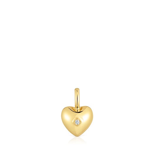 Wisiorek ze złota, z małym motywem diamentu w kształcie serca My Other Half