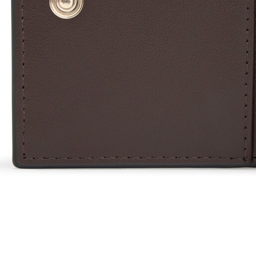 Cartera pequeña marrón Kaos Mini Lines