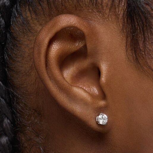 Aretes de platino con diamantes creados en laboratorio 1,00 ct TOUS Essentials LGD
