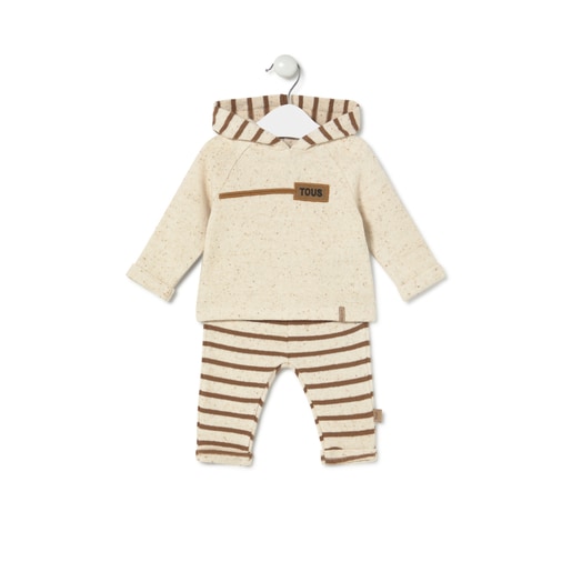 Tous - BoyS Outfit In Brown Ecru - Textil