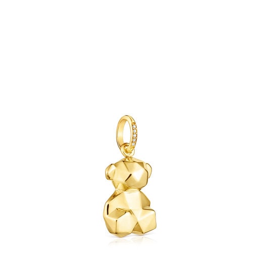 Gold Sketx Pendant with Diamonds medium size