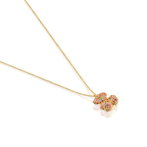TOUS Gemstone and gold Bold Bear necklace | Westland Mall