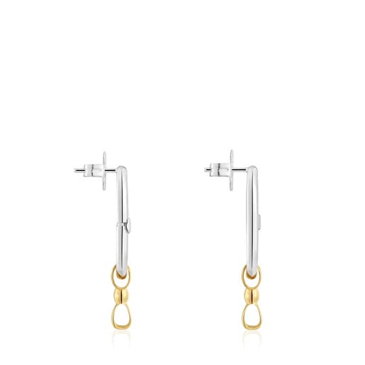 Aretes aro motivo lazo bicolor TOUS Ribbon