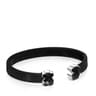 Bracelet Mesh Color en Acier IP noir et Onyx