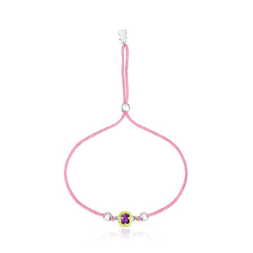 Bloom Petit Flower Amethyst String Bracelet in String in Rose Gold