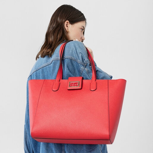 Large red TOUS Funny Tote bag