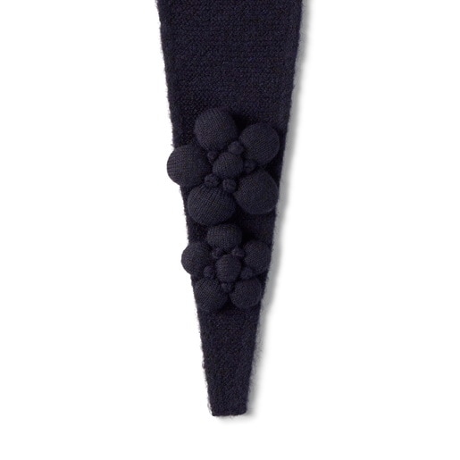 ネイビーブルーのミニスカーフ TOUS Daisy