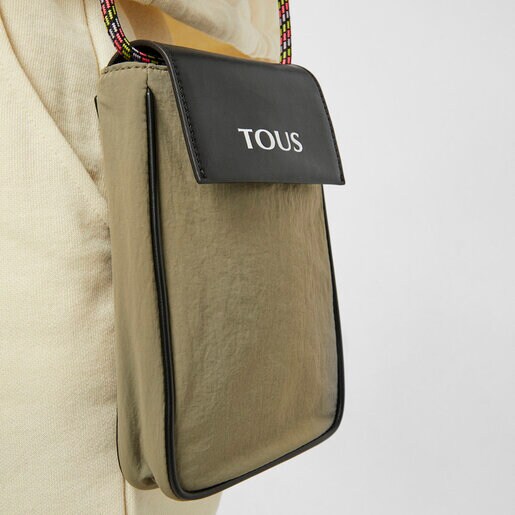 תיק יד TOUS Empire Cotton מיני בצבע חאקי