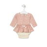 Bodysuit with skirt in Arc pink
