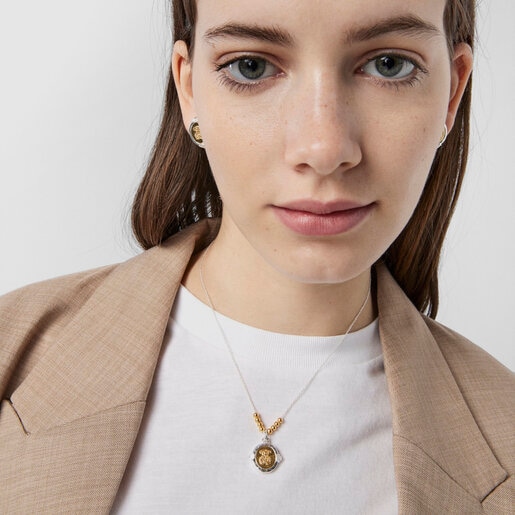 ネックレス  Oceaan Camafeo  くま  45cm　シルバー925　イエローゴールドコーティング　