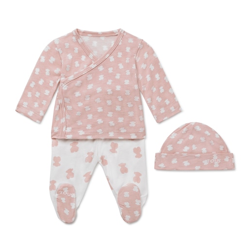 Conjunto de 3 peças Bear Rosa