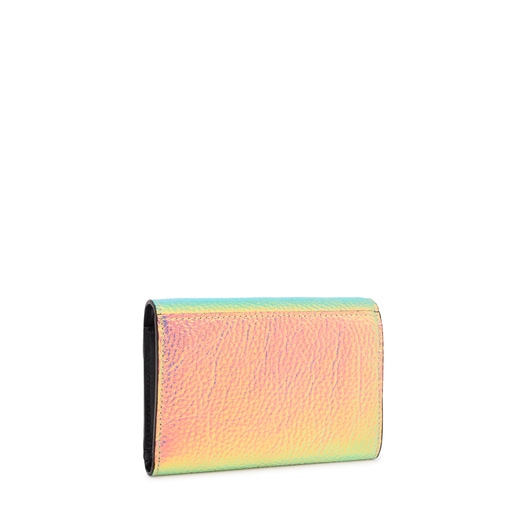 Skórzany portfel TOUS Empire Card w opalizującym kolorze